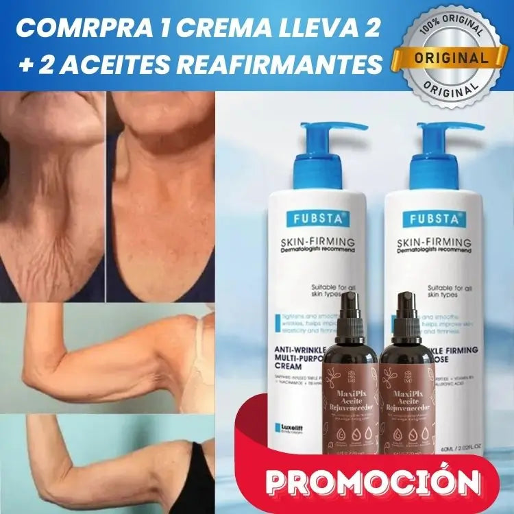 Compra 1 Crema Lleva 2 + 2 Aceite Reafirmante🎁✨ Crema Reafirmante y Reductora 🌿Nueva Formula -Solución definitiva